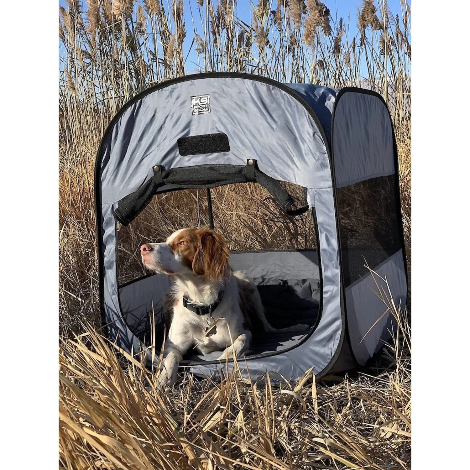 K9 Sport Sack Kennel Pop-Up Dog & Cat Tent, Grey 6 K9 Sport Sack Kennel Pop-Up Dog & Cat Tent, Grey - Image 6