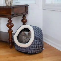 Armarkat Cuddle Cave Dog & Cat Bed, Blue Checkered -Pet Care Sales 219068 PT4. AC SS1800 V1603334199