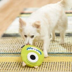 Pixar Mike Wazowski Round Plush Squeaky Dog Toy -Pet Care Sales 220789 PT2. AC SS1800 V1612365538