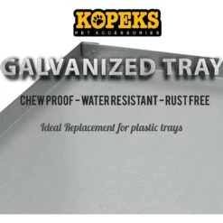 KOPEKS Heavy Duty Multipurpose Replacement Galvanized Metal Tray, Silver -Pet Care Sales 224458 PT5. AC SS1800 V1583418520