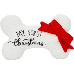 Frisco Holiday My First Christmas Bone Plush Squeaky Dog Toy -Pet Care Sales 233166 PT3. AC SS1800 V1600707130