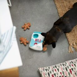 Frisco Holiday Milk & Gingerbread Cookies Hide & Seek Puzzle Plush Squeaky Dog Toy -Pet Care Sales 233262 PT5. AC SS1800 V1665759769