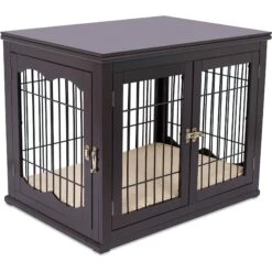 Internet's Best Double Door Furniture Style Dog Crate & End Table -Pet Care Sales 233361 PT2. AC SS1800 V1604008939