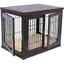 Internet's Best Double Door Furniture Style Dog Crate & End Table -Pet Care Sales 233361 PT3. AC SS1800 V1604008614