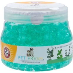 ARM & HAMMER PRODUCTS Pet Fresh Eucalyptus Mint Deodorizing Scented Gel Pearls, 12-oz Jar