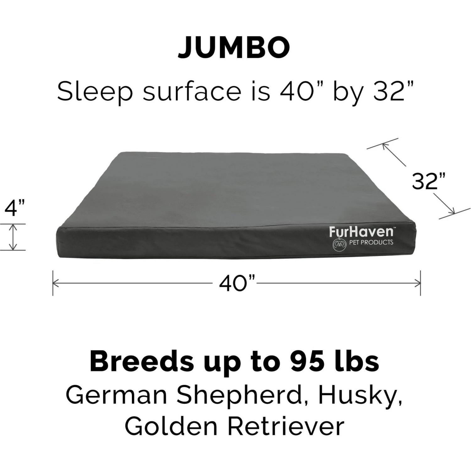 FurHaven Deluxe Oxford Orthopedic Indoor/Outdoor Dog & Cat Bed With Removable Cover 5 FurHaven Deluxe Oxford Orthopedic Indoor/Outdoor Dog & Cat Bed With Removable Cover - Image 5