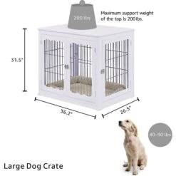 Unipaws End Table Wooden Dog Crate 13 Unipaws End Table Wooden Dog Crate -Pet Care Sales 241611 PT5. AC SS1800 V1600385486