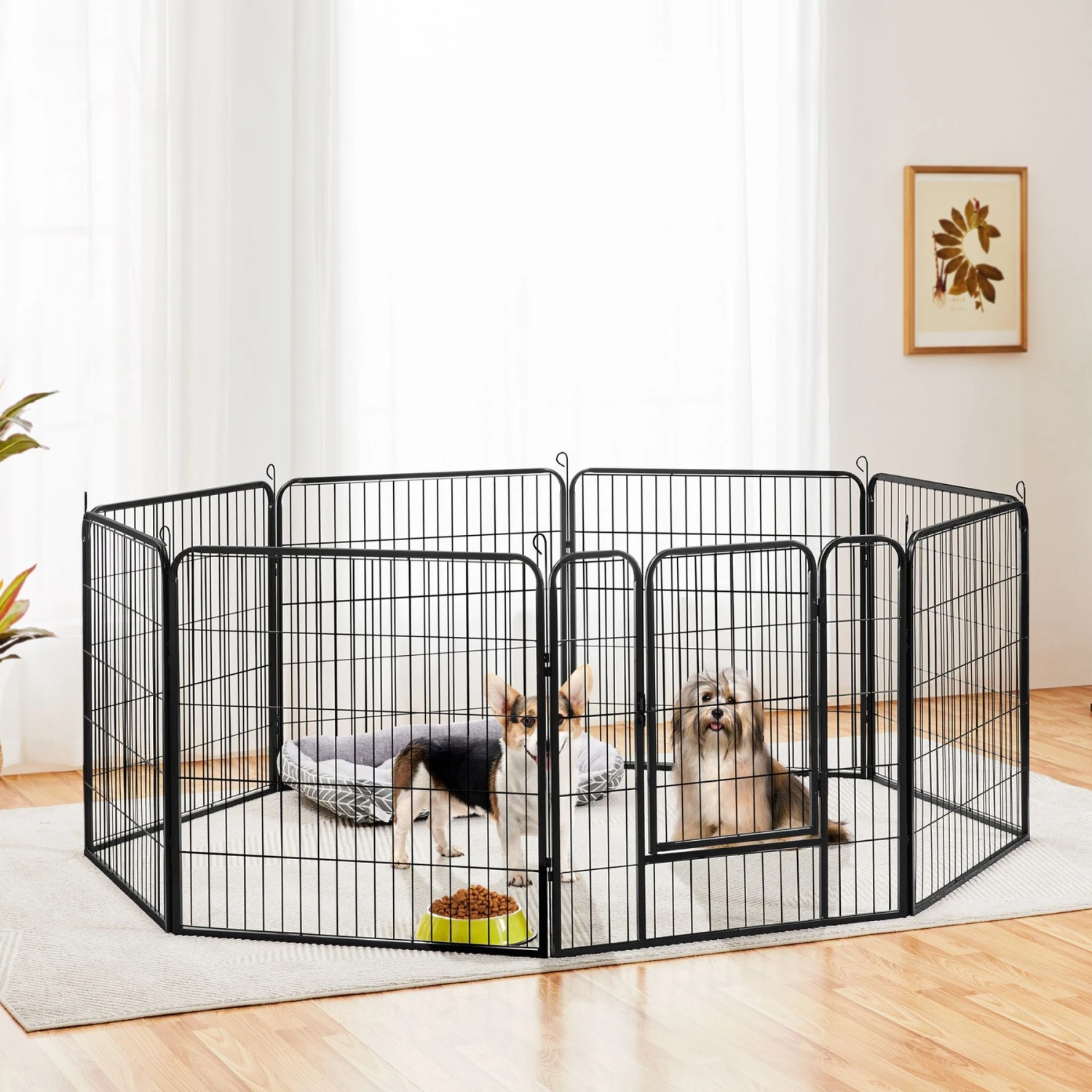 Yaheetech 8-Panel Dog Exercise Pen, Black 1 Yaheetech 8-Panel Dog Exercise Pen, Black