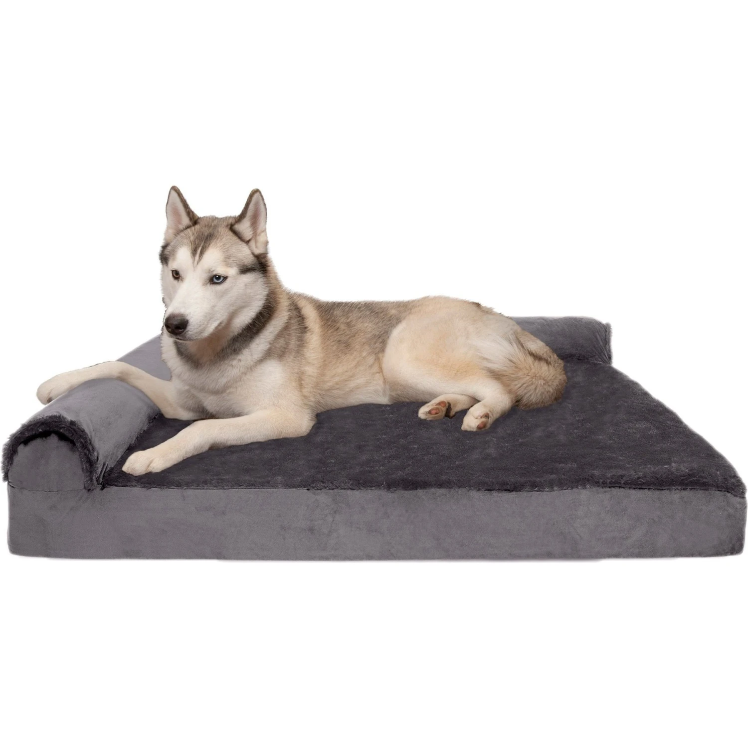 FurHaven Plush Deluxe Chaise Memory Top Cat & Dog Bed With Removable Cover 4 FurHaven Plush Deluxe Chaise Memory Top Cat & Dog Bed With Removable Cover - Image 4
