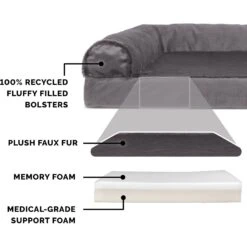 FurHaven Plush Deluxe Chaise Memory Top Cat & Dog Bed With Removable Cover 13 FurHaven Plush Deluxe Chaise Memory Top Cat & Dog Bed With Removable Cover -Pet Care Sales 242789 PT4. AC SS1800 V1703800309