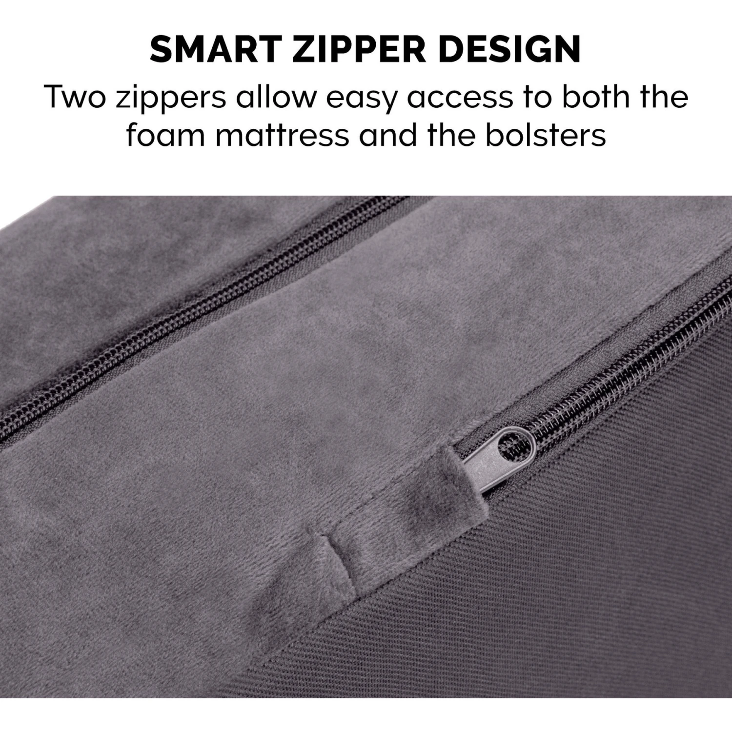 FurHaven Plush Deluxe Chaise Memory Top Cat & Dog Bed With Removable Cover 8 FurHaven Plush Deluxe Chaise Memory Top Cat & Dog Bed With Removable Cover - Image 8