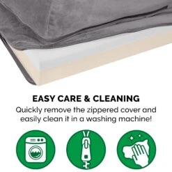 FurHaven Plush Deluxe Chaise Memory Top Cat & Dog Bed With Removable Cover 17 FurHaven Plush Deluxe Chaise Memory Top Cat & Dog Bed With Removable Cover -Pet Care Sales 242789 PT8. AC SS1800 V1703800306