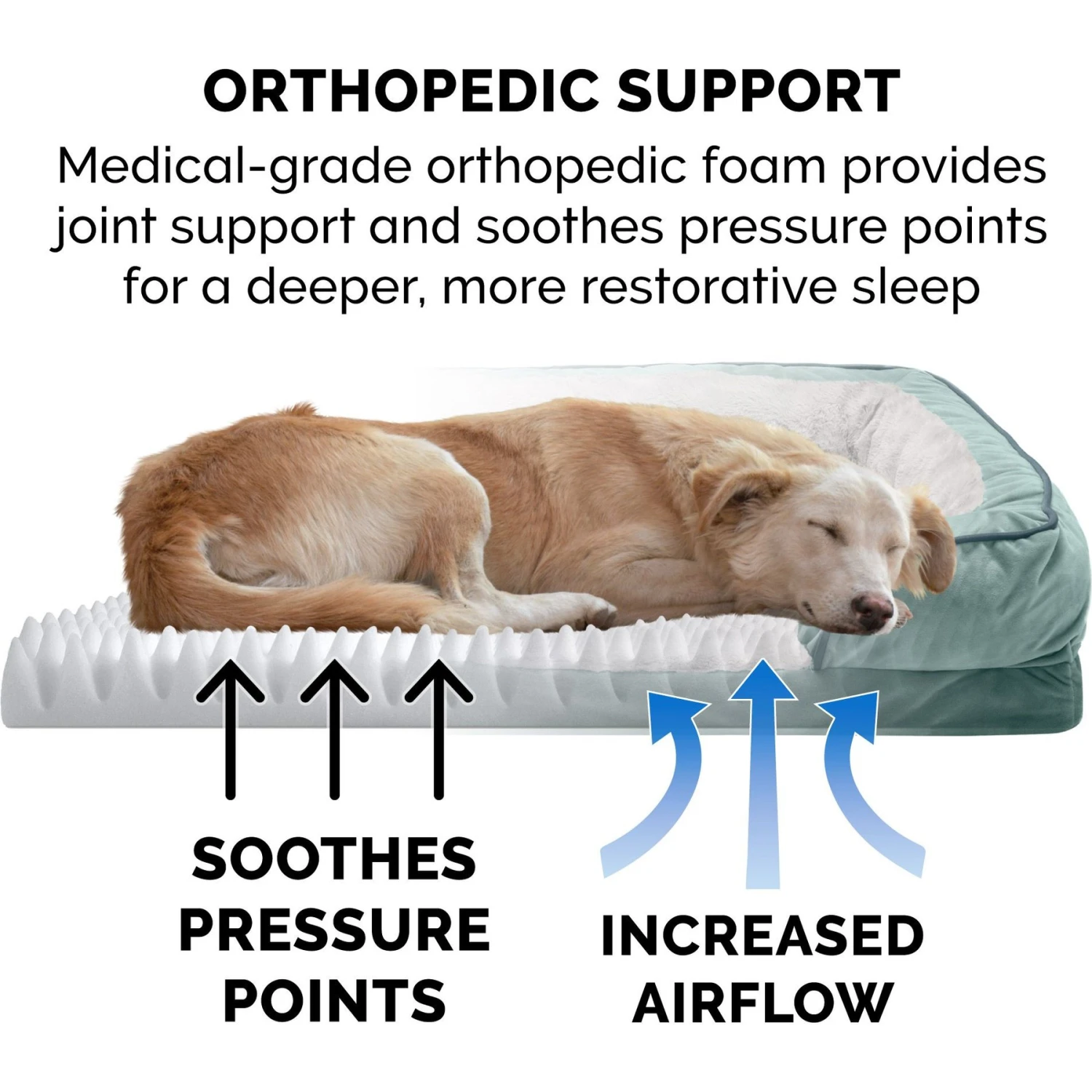 FurHaven Velvet Waves Perfect Comfort Orthopedic Sofa Cat & Dog Bed 7 FurHaven Velvet Waves Perfect Comfort Orthopedic Sofa Cat & Dog Bed - Image 7