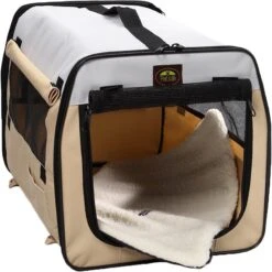 Pet Life Folding Zippered Wire-Framed Dog Crate -Pet Care Sales 245207 PT3. AC SS1800 V1596646890