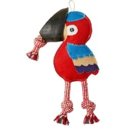 Bones & Chews Rope Toucan With Hoof Dog Toy, 10"