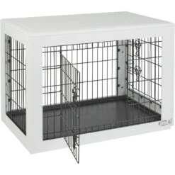 Frisco Double Door Furniture Style Dog Crate, White -Pet Care Sales 253029 PT5. AC SS1800 V1617037661