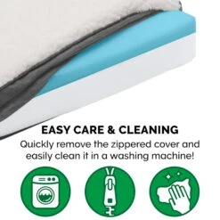 FurHaven Faux Sheepskin & Suede Cooling Gel Cat & Dog Bed With Removable Cover 16 FurHaven Faux Sheepskin & Suede Cooling Gel Cat & Dog Bed With Removable Cover -Pet Care Sales 261665 PT7. AC SS1800 V1605659852