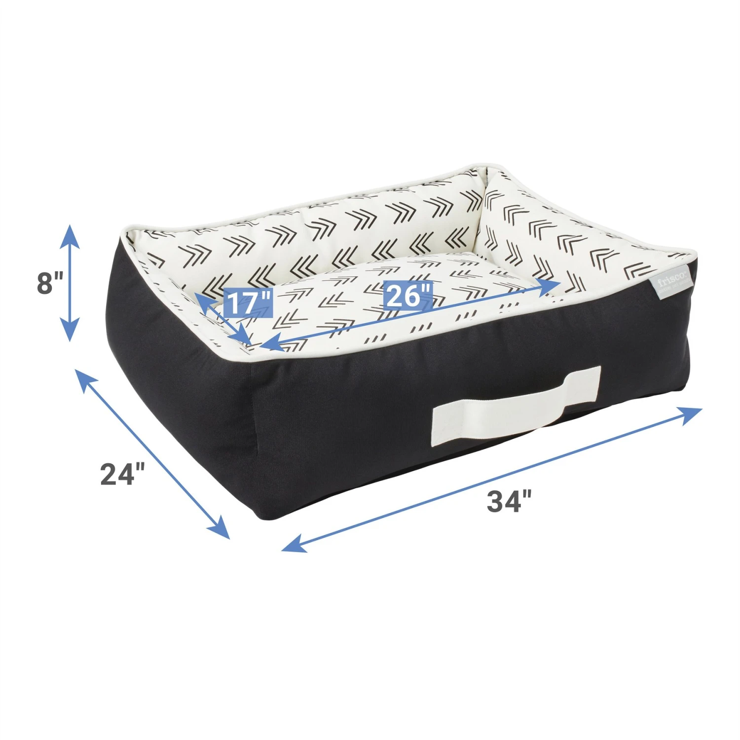 Frisco Indoor/Outdoor Modern Cuddler Bolster Cat & Dog Bed 2 Frisco Indoor/Outdoor Modern Cuddler Bolster Cat & Dog Bed - Image 2