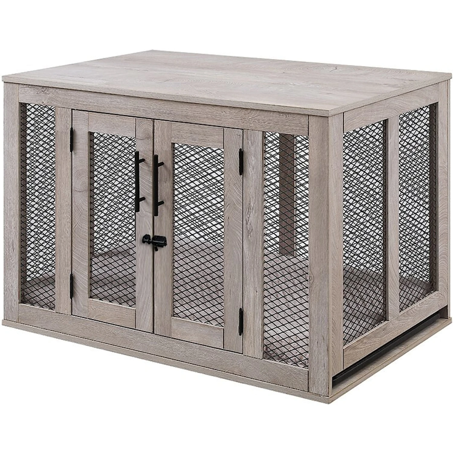 Unipaws Furniture Style Dog Crate, Weathered Gray 5 Unipaws Furniture Style Dog Crate, Weathered Gray - Image 5