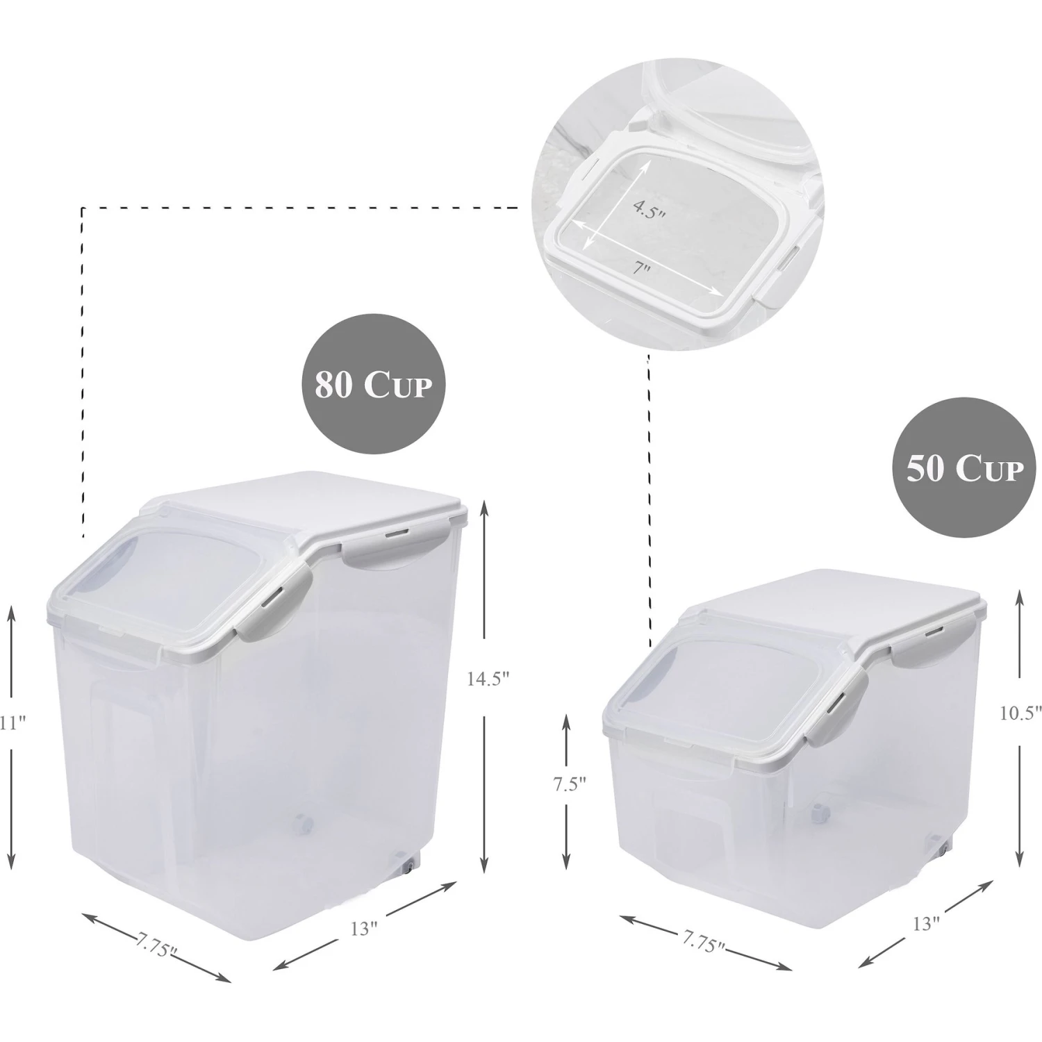 Hanamya BPA Free Pet Food Storage Container & Measuring Cup 2 Hanamya BPA Free Pet Food Storage Container & Measuring Cup - Image 2