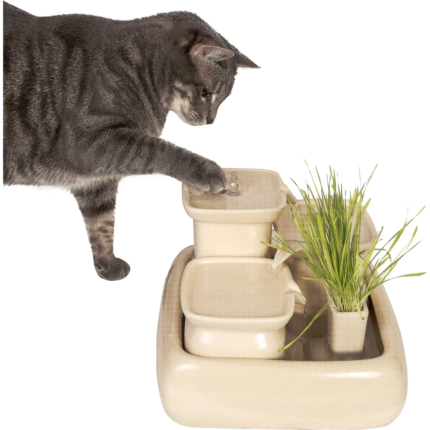 Miaustore Dog & Cat Ceramic Water Fountain, 115-oz 1 Miaustore Dog & Cat Ceramic Water Fountain, 115-oz
