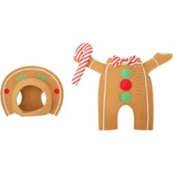 Frisco Front Walking Gingerbread Dog & Cat Costume -Pet Care Sales 276156 PT4. AC SS1800 V1631569278