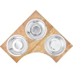 Frisco Multi Pet Feeding Corner Wood 3-Bowls Stainless Steel Dog & Cat Bowl 9 Frisco Multi Pet Feeding Corner Wood 3-Bowls Stainless Steel Dog & Cat Bowl -Pet Care Sales 277573 PT4. AC SS1800 V1627935017