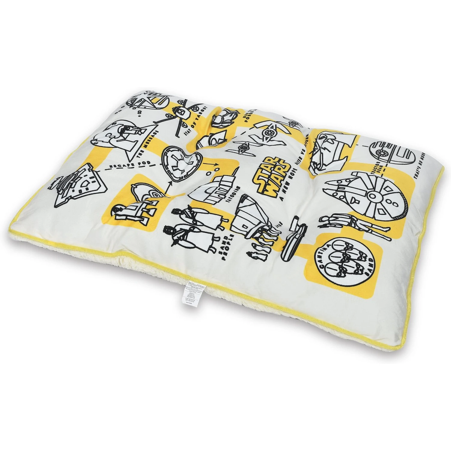 Fetch For Pets Star Wars Pictogram Napper Dog Bed, White 1 Fetch For Pets Star Wars Pictogram Napper Dog Bed, White