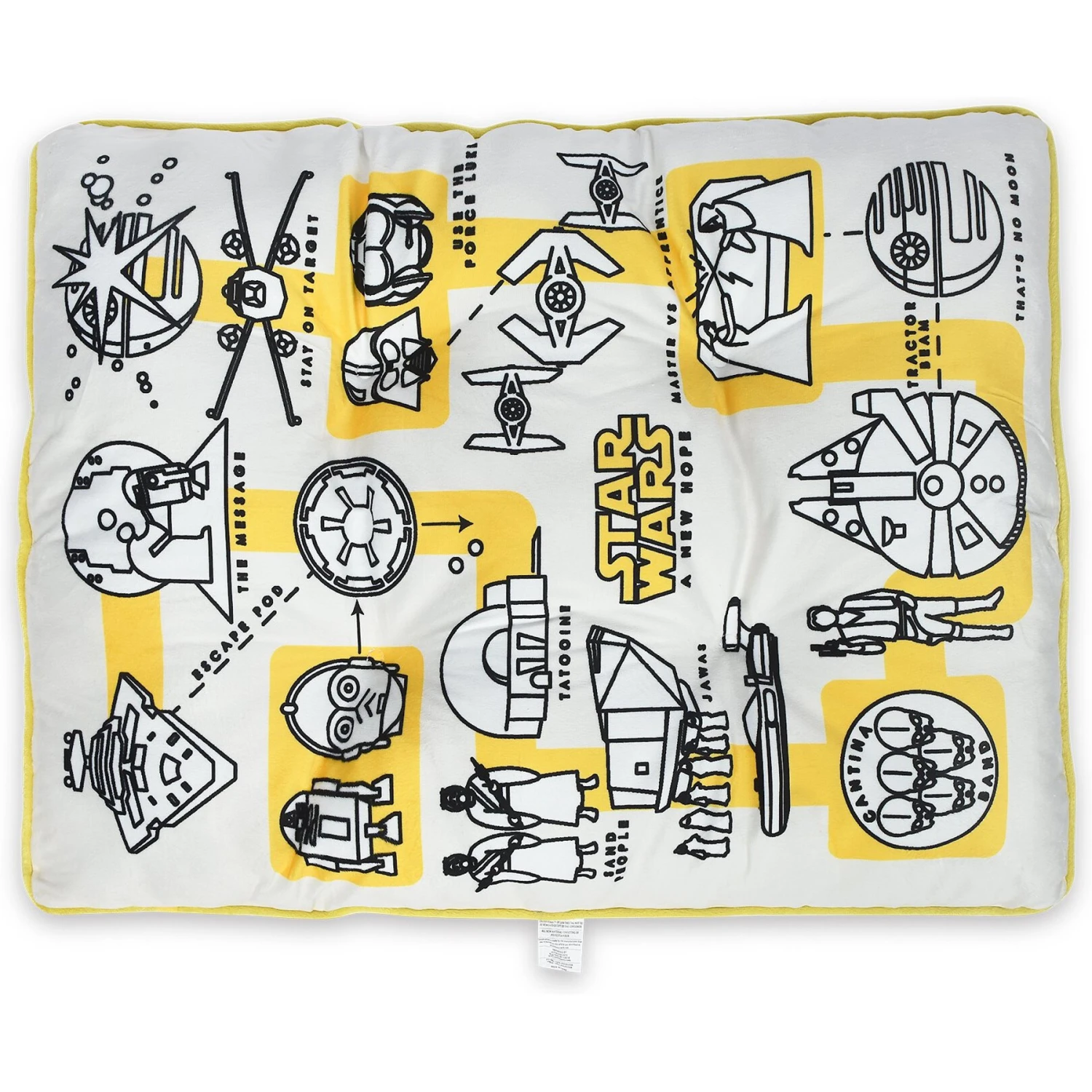 Fetch For Pets Star Wars Pictogram Napper Dog Bed, White 3 Fetch For Pets Star Wars Pictogram Napper Dog Bed, White - Image 3