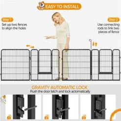 Yaheetech Heavy Duty Wire Dog & Cat Playpen, Black 12 Yaheetech Heavy Duty Wire Dog & Cat Playpen, Black -Pet Care Sales 295094 PT4. AC SS1800 V1659907762