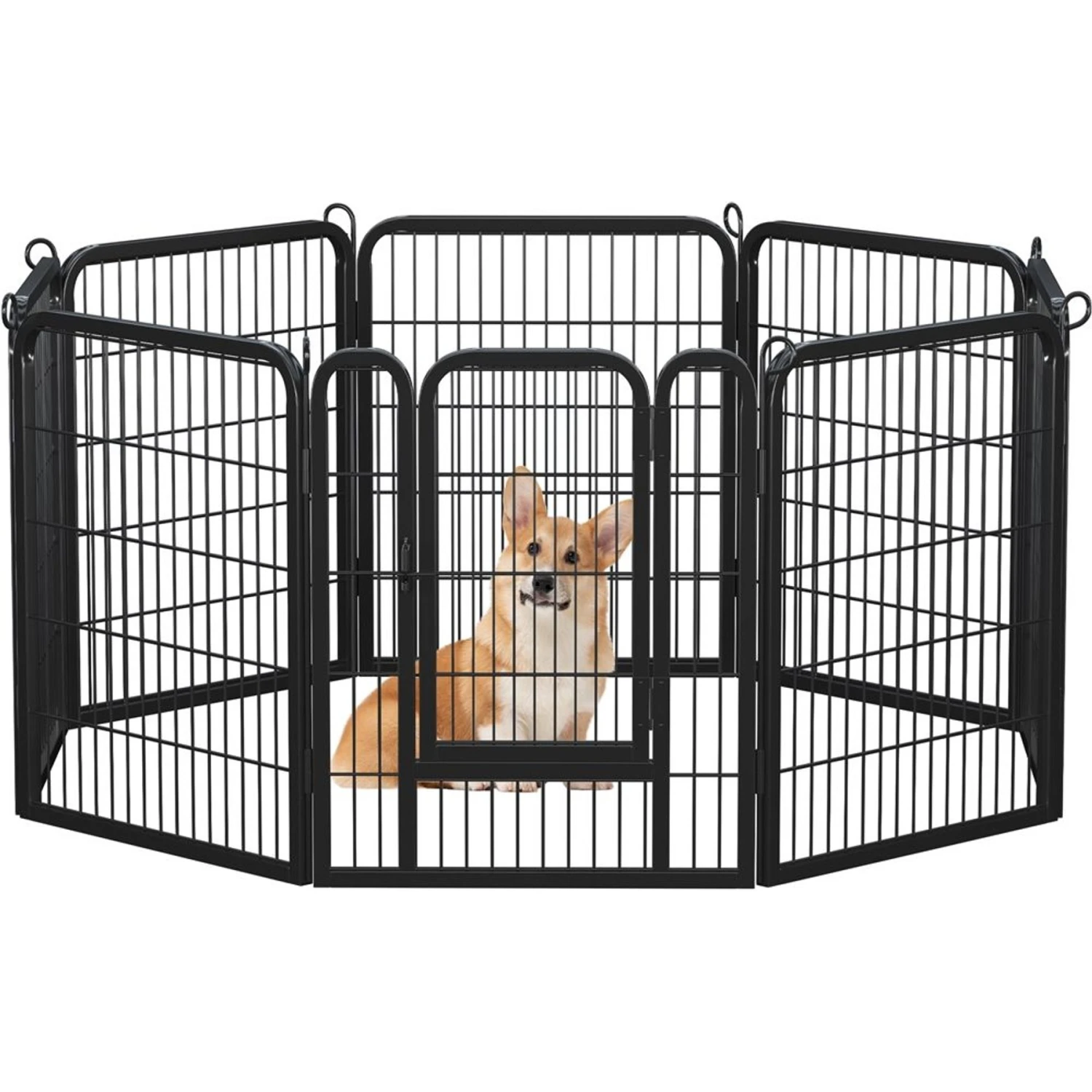 Yaheetech 8-Panel Wire Dog & Cat Exercise Playpen, 26-in W X 32-in H 3 Yaheetech 8-Panel Wire Dog & Cat Exercise Playpen, 26-in W X 32-in H - Image 3