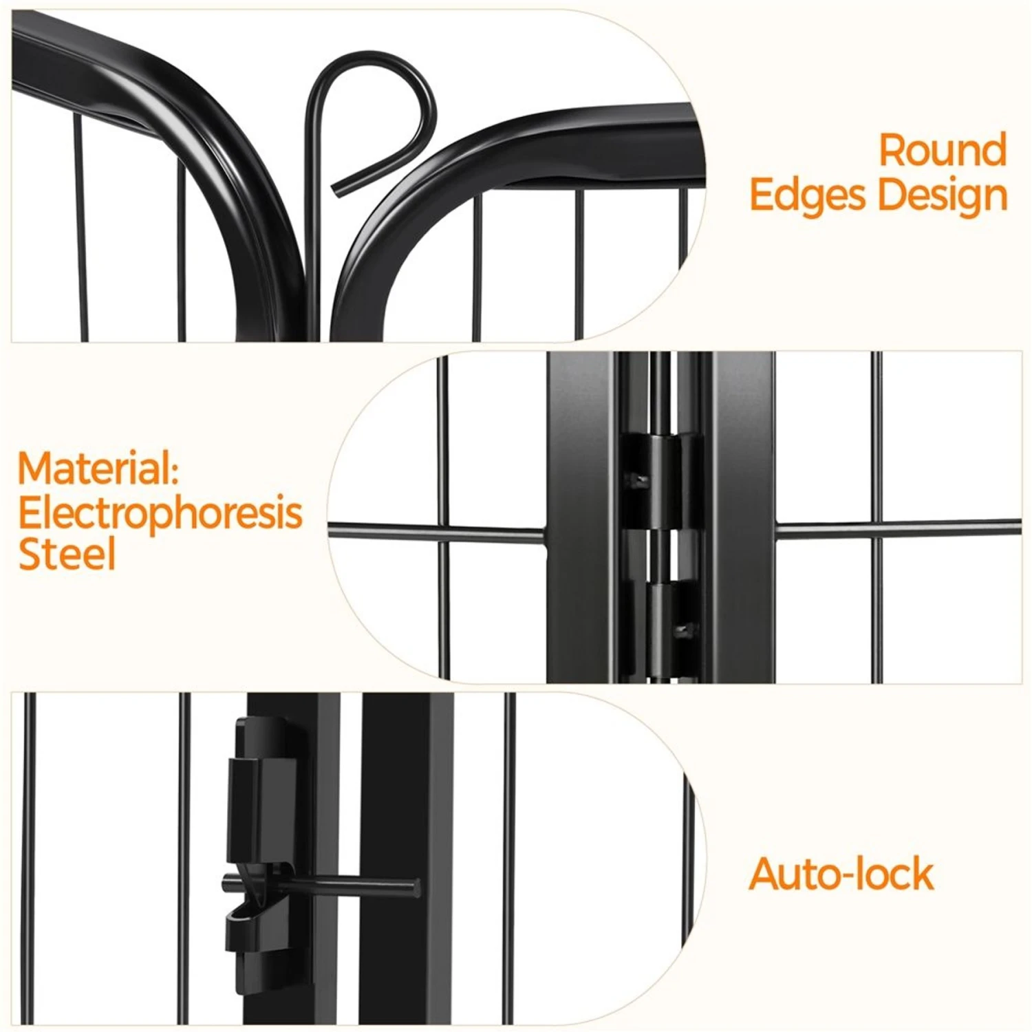 Yaheetech 8-Panel Wire Dog & Cat Exercise Playpen, 26-in W X 32-in H 4 Yaheetech 8-Panel Wire Dog & Cat Exercise Playpen, 26-in W X 32-in H - Image 4