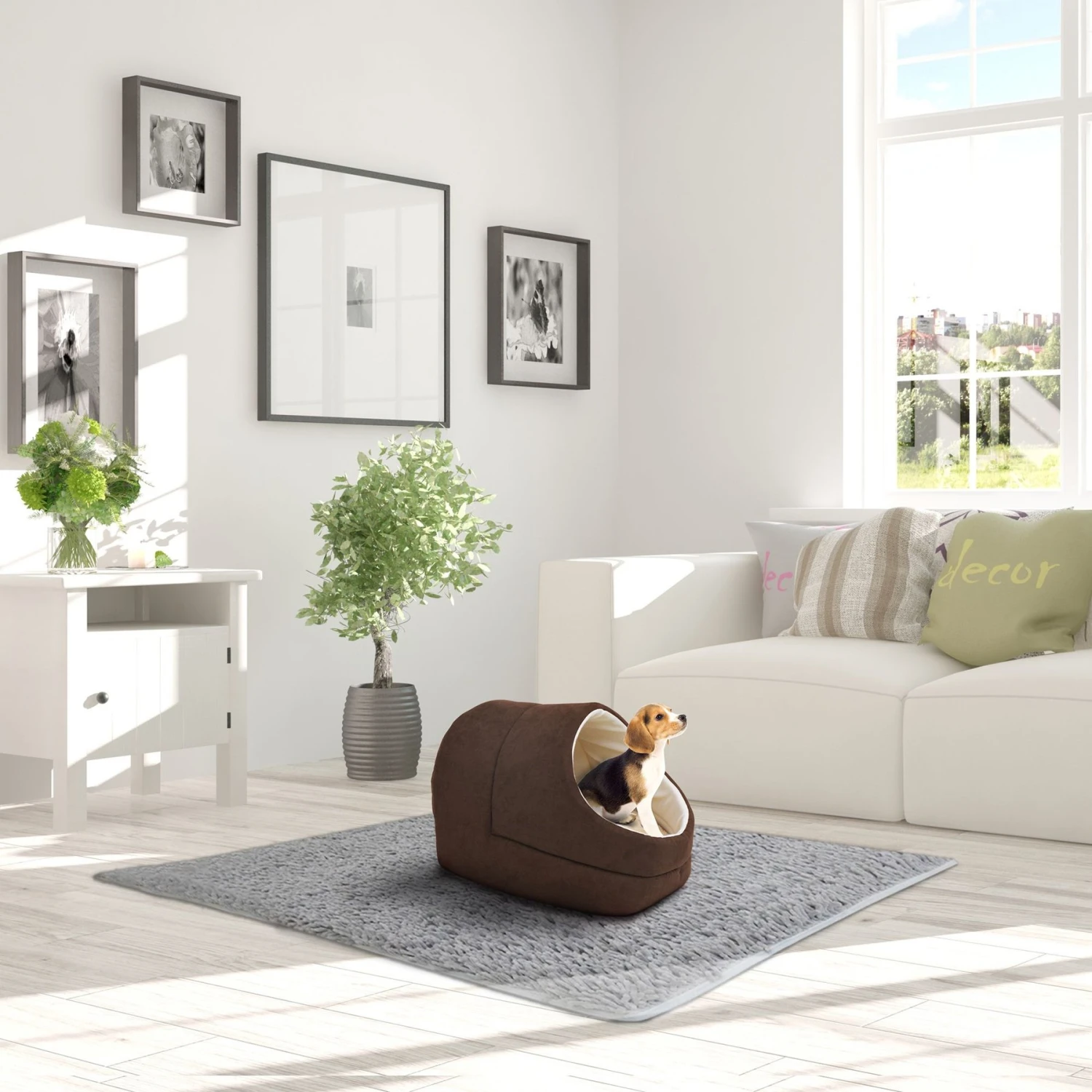 Jespet Cave Covered Cat & Dog Bed 1 Jespet Cave Covered Cat & Dog Bed