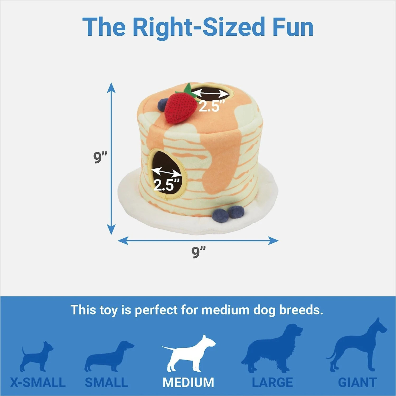 Frisco Brunch Pancake Hide & Seek Puzzle Plush Squeaky Dog Toy 2 Frisco Brunch Pancake Hide & Seek Puzzle Plush Squeaky Dog Toy - Image 2