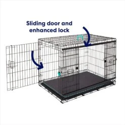 Frisco Heavy Duty Enhanced Lock Sliding Double Door Fold & Carry Wire Dog Crate & Mat Kit -Pet Care Sales 297461 PT3. AC SS1800 V1633114897