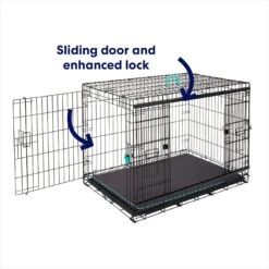 Frisco Heavy Duty Enhanced Lock Sliding Double Door Fold & Carry Wire Dog Crate & Mat Kit -Pet Care Sales 297461 PT6. AC SS1800 V1633115281