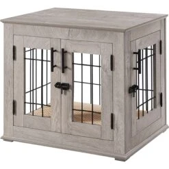 Unipaws Wooden Wire Dog Crate Furniture End Table -Pet Care Sales 299112 PT2. AC SS1800 V1664533951