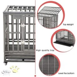 SMONTER Heavy Duty Strong Metal I Shape Dog Crate -Pet Care Sales 300219 PT4. AC SS1800 V1622122935