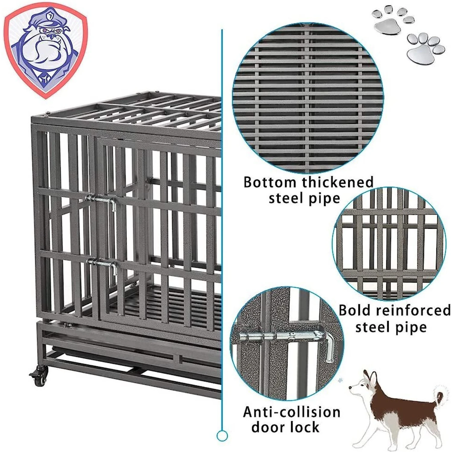 SMONTER Heavy Duty Dog Crate & Playpen 7 SMONTER Heavy Duty Dog Crate & Playpen - Image 7