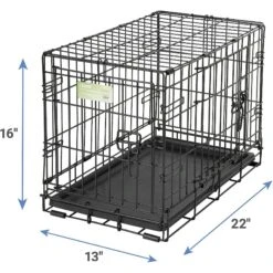 MidWest ICrate Fold & Carry Double Door Collapsible Wire Dog Crate & MidWest Quiet Time Ombre Swirl Dog Crate Mat -Pet Care Sales 302910 PT2. AC SS1800 V1623071542