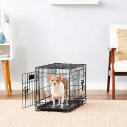 MidWest ICrate Fold & Carry Double Door Collapsible Wire Dog Crate & MidWest Quiet Time Ombre Swirl Dog Crate Mat -Pet Care Sales 302910 PT4. AC SS1800 V1623089563