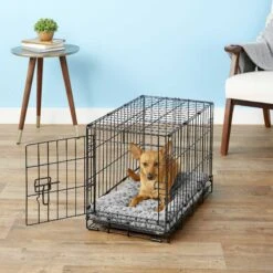 MidWest ICrate Fold & Carry Double Door Collapsible Wire Dog Crate & MidWest Quiet Time Ombre Swirl Dog Crate Mat -Pet Care Sales 302910 PT8. AC SS1800 V1623034044