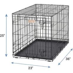 MidWest ICrate Fold & Carry Single Door Collapsible Wire Dog Crate & MidWest Quiet Time Ombre Swirl Dog Crate Mat -Pet Care Sales 302930 PT2. AC SS1800 V1623058341