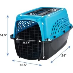 Frisco Two Door Top Load Plastic Dog & Cat Kennel & Frisco Fold & Carry Single Door Collapsible Wire Dog Crate, Pink -Pet Care Sales 303656 PT2. AC SS1800 V1623079947