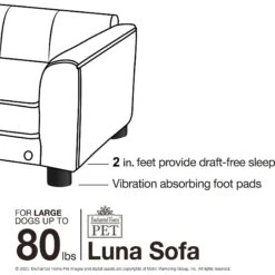 Enchanted Home Pet Luna Sofa Cat & Dog Bed With Removable Cover -Pet Care Sales 305365 PT7. AC SS1800 V1623249838