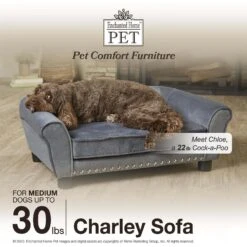 Enchanted Home Pet Charley Sofa Cat & Dog Bed With Removable Cover -Pet Care Sales 305367 PT4. AC SS1800 V1623249775