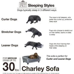 Enchanted Home Pet Charley Sofa Cat & Dog Bed With Removable Cover -Pet Care Sales 305367 PT5. AC SS1800 V1623249778