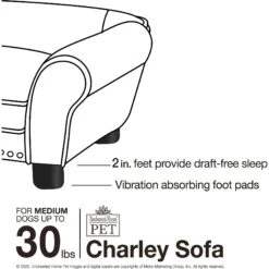 Enchanted Home Pet Charley Sofa Cat & Dog Bed With Removable Cover -Pet Care Sales 305367 PT7. AC SS1800 V1623249811