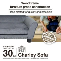 Enchanted Home Pet Charley Sofa Cat & Dog Bed With Removable Cover -Pet Care Sales 305367 PT8. AC SS1800 V1623249823