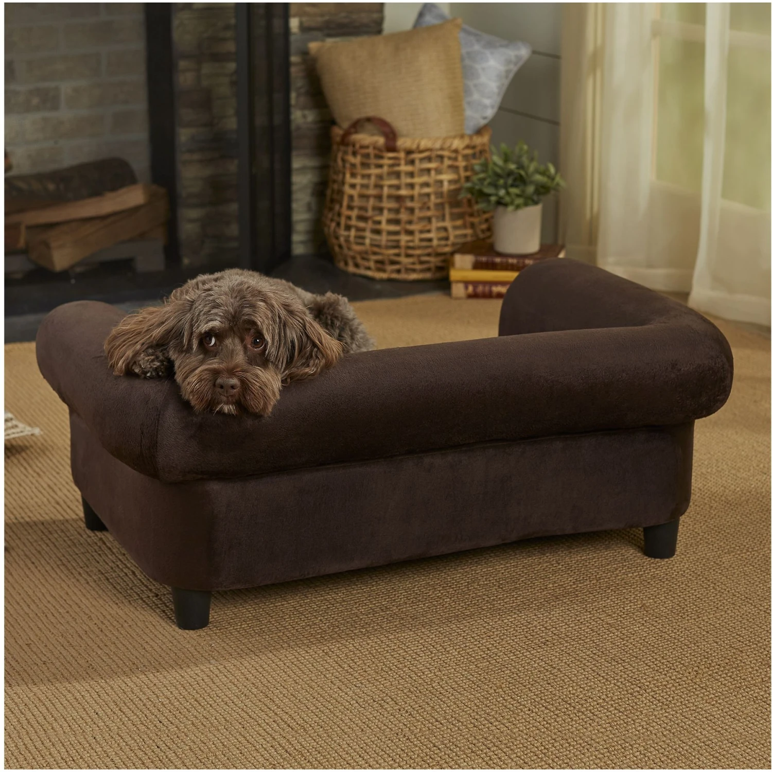 Enchanted Home Pet Chester Sofa Cat & Dog Bed 1 Enchanted Home Pet Chester Sofa Cat & Dog Bed
